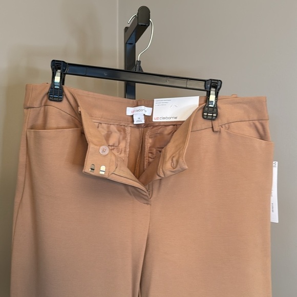 Liz Claiborne Pants Size 14 Emma Ankle Length Mid Rise signature Carmel - Picture 6 of 9